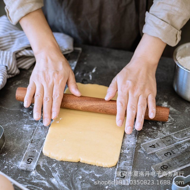 烘焙工具糖霜黄油饼干厚度尺翻糖曲奇饼皮平整尺带刻度软陶工具