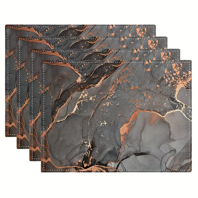 Transfronterizos lino almohadilla de mesa Aliexpress TEMU Amazon almohadilla de mesa cuadrada búfalo rojo almohadilla de Navidad Día de la Independencia