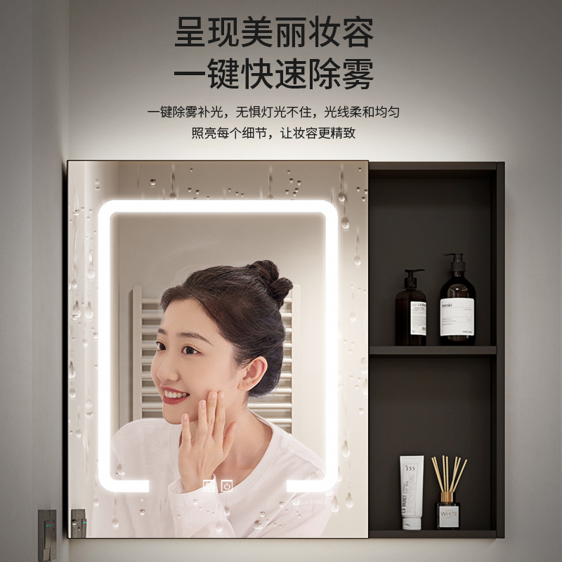 Nuevo gabinete de baño de color nuez gabinete de lavabo hotel pequeño baño en lavabo de aluminio espacio