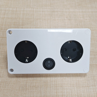 European Plug with USB Power Light Strip German Socket Panel Concealed European Standard Socket Round Socket Panel for Furniture