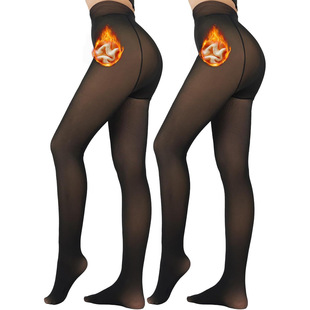 2 Pack LinedTights Sheer Winter �羳��͸�w���ѝץ�q���r�o