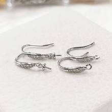 批发DIY配件微镶锆石耳钩手工diy制作耳环耳钉耳坠耳饰品材料配件