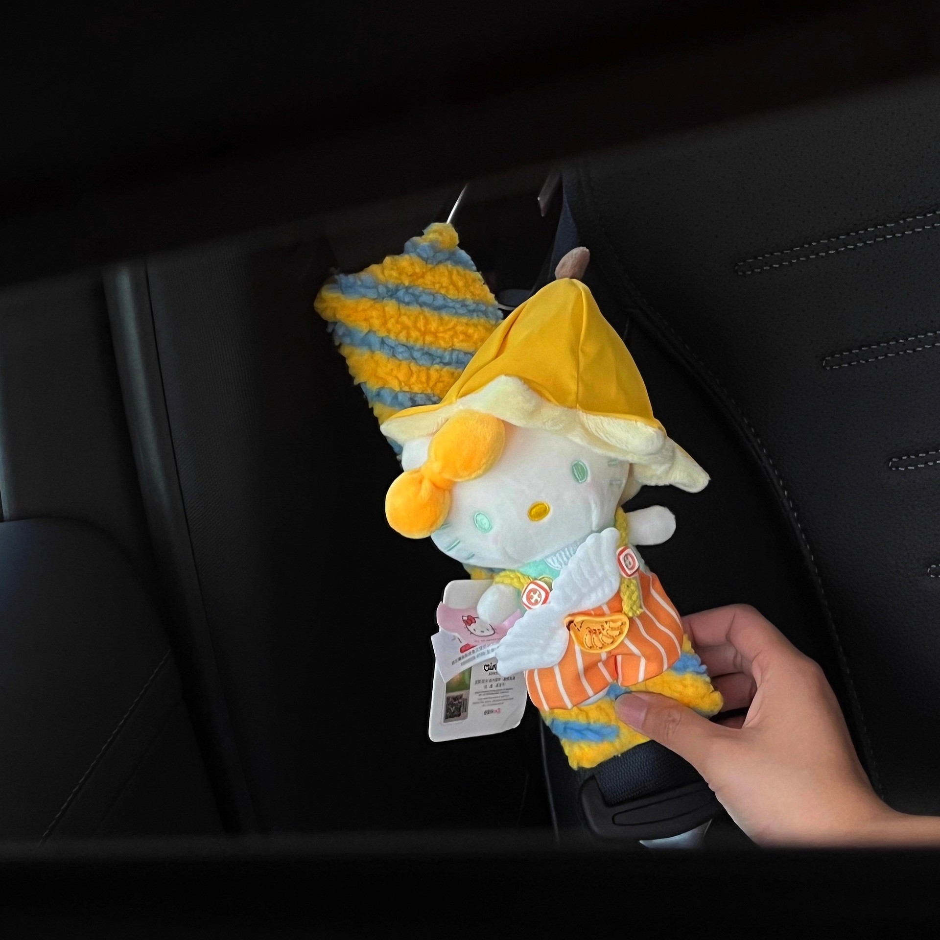 Authentic Kt Cat Banana Clothes Plush Doll Car Seat Belt Shoulder Cover Car Interior Supplies New Car Gift for Women