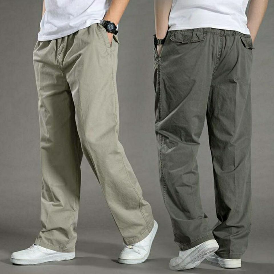 Summer pure cotton youth casual trousers...