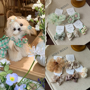 Factory wholesale dog rubber band special pet hair accessories hair flower rubber band does not hurt the hair Malzis original