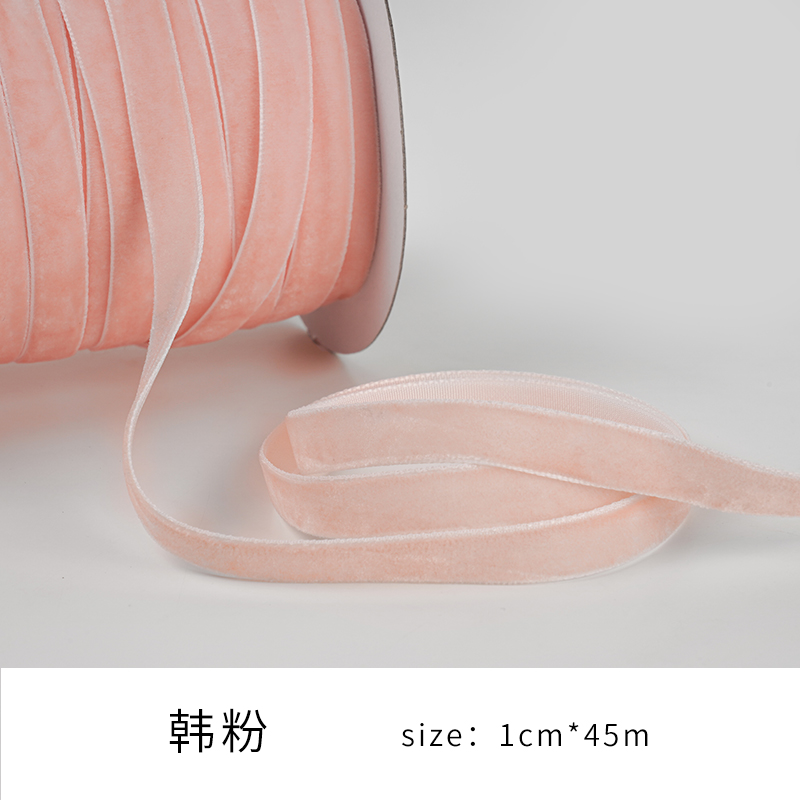 1cm cinta de flocado cinta de Navidad cinta de terciopelo unilateral cinta de terciopelo cinta de ropa accesorios cinta de tela de lana cinta de seda