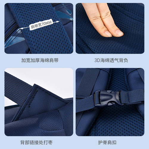 2024 Spine Protective Breathable Printed Waterproof Large Capacity Korean Style Casual Boys and Children Primary School Bags Wholesale