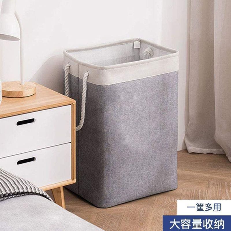 Cotton and Linen Fabric Dirty Clothes Basket Household Dirty Clothes Storage Basket Internet Celebrity Laundry Basket Foldableing Toy Bucket for Clothes