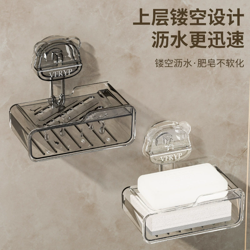 Sponge soap holder, drying rack, with little bears, light luxury style