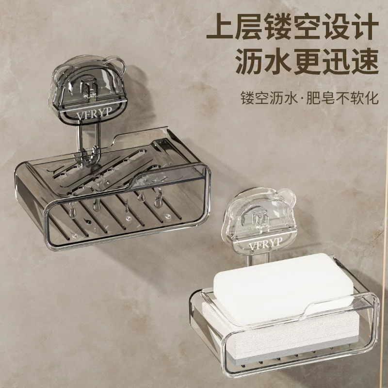 Sponge soap holder, drying rack, with little bears, light luxury style