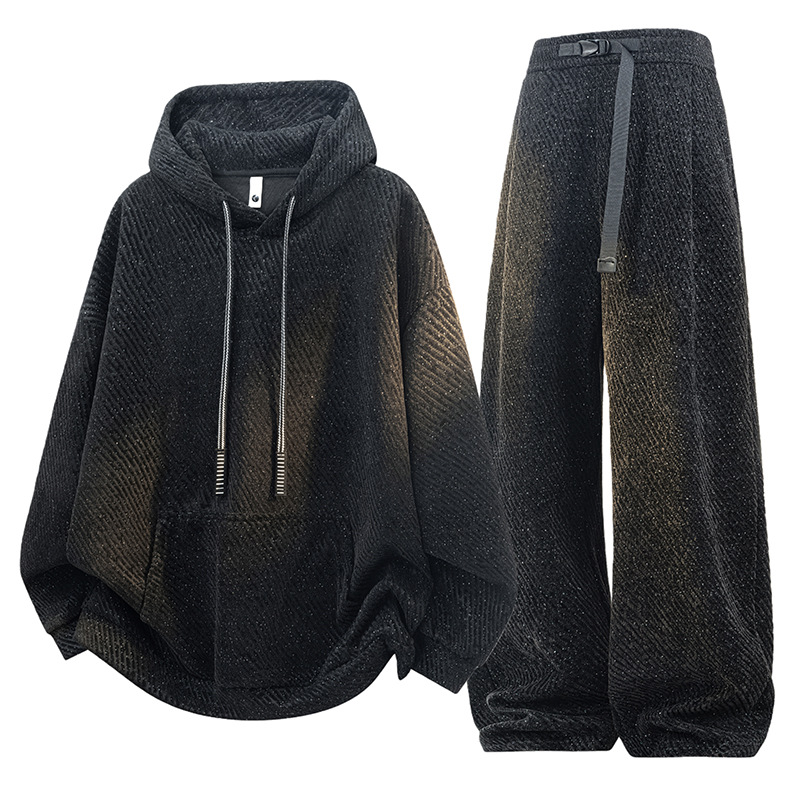 Trajes deportivos casuales transfronterizos de alta gama para hombres primavera y otoño 2026 nuevos camisetas encapuchadas para hombres un conjunto completo
