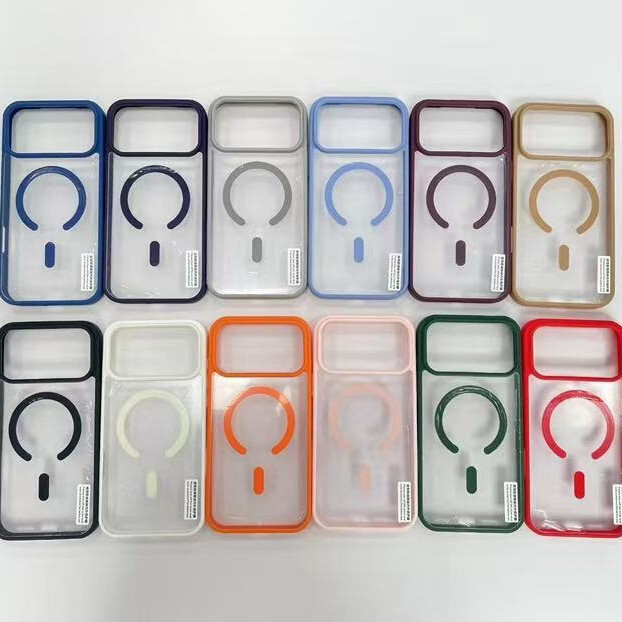 Suitable for Apple 17Pro Skin-Feel Magsafe Magnetic Suction Case Iphone15 Acrylic Anti-Fall 14 Mobile Phone Case Cross-Border