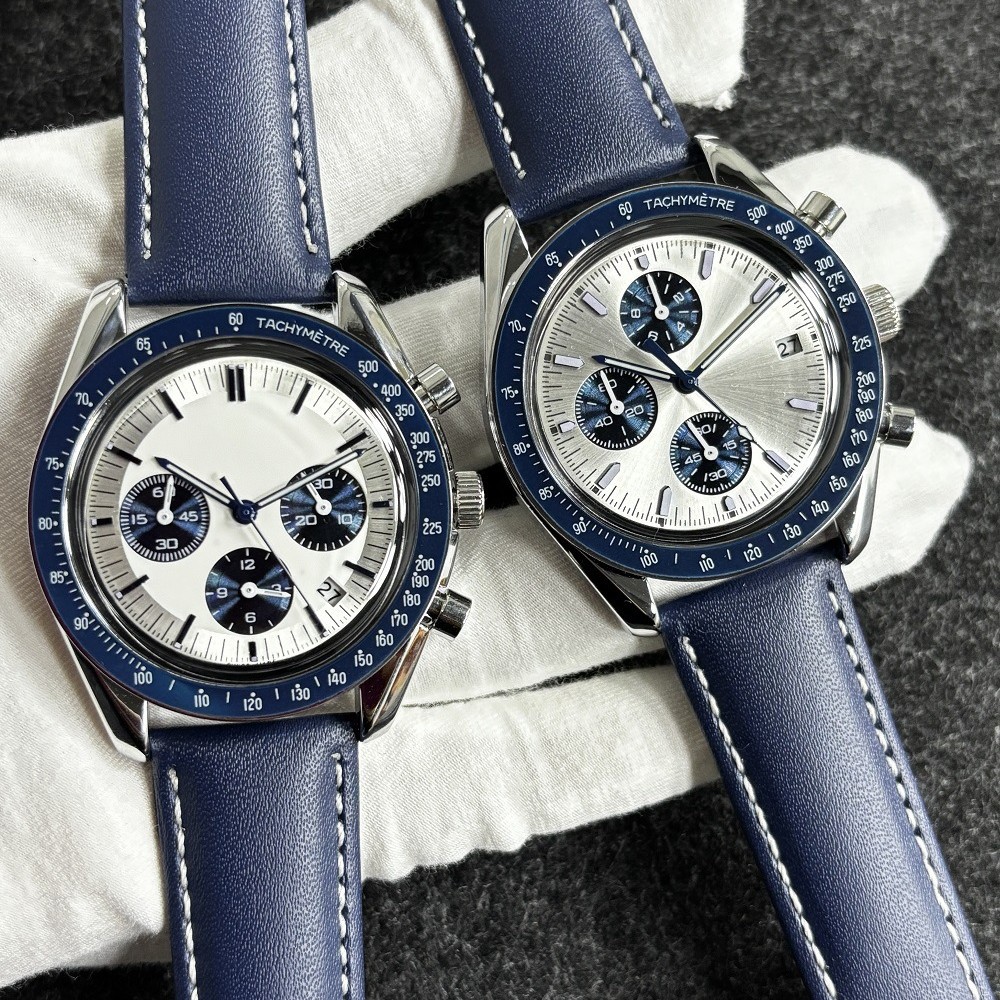 Automatic Mechanical Watch European Speedmaster Six-Pin White Face Fully Automatic Mechanical Watch Quartz Watch