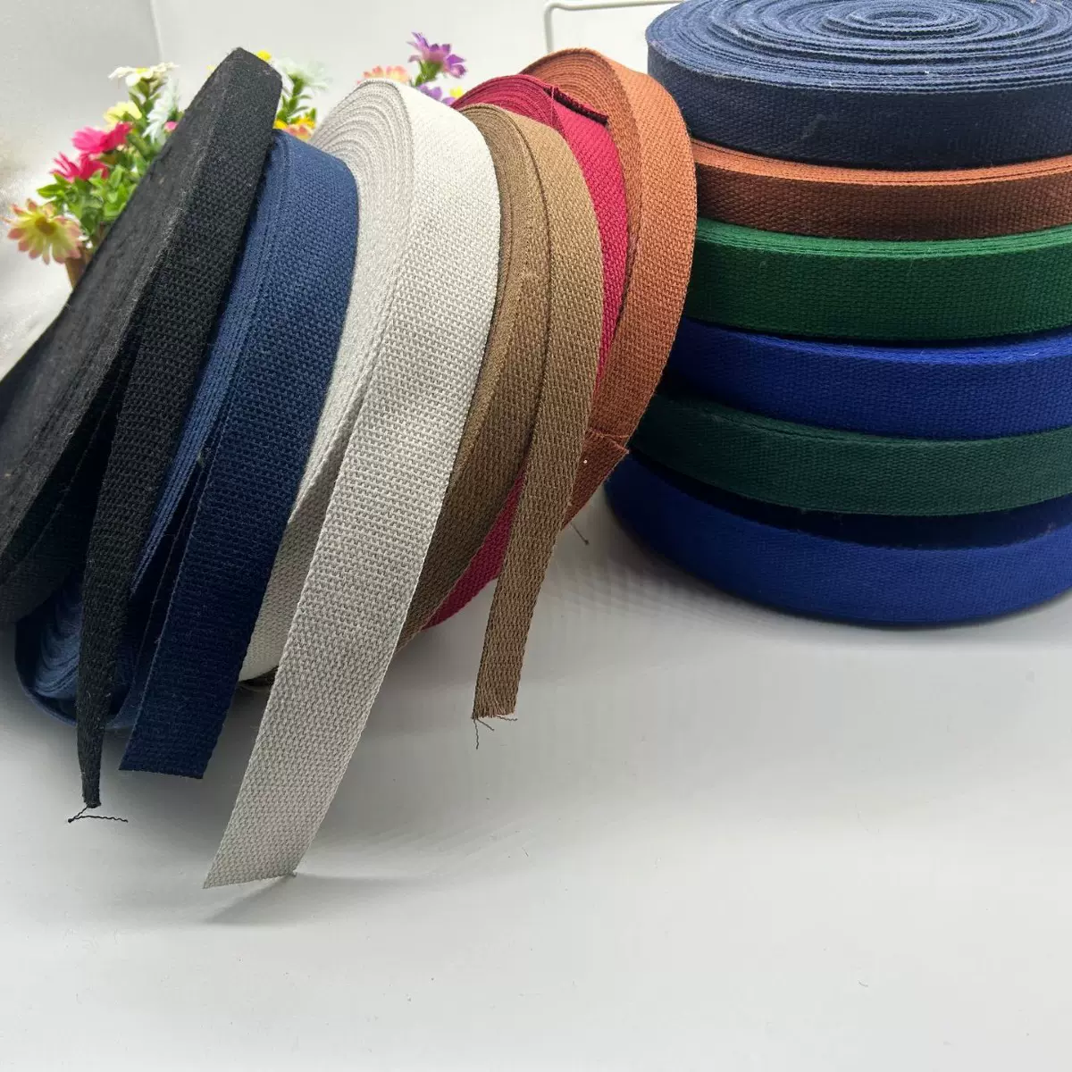 加厚涤棉帆织带布背包带子捆绑扁绳箱包DIY打包带服装现货批