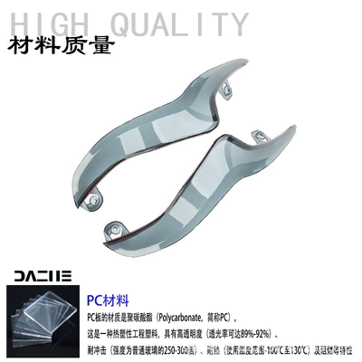 Suitable for Yamaha Xuying Modified Leg Wind Shield, Protective Knee Wind Deflector Accessories, Side Wind Shield Decoration (Motorcycle front windshield) - smoky-gray