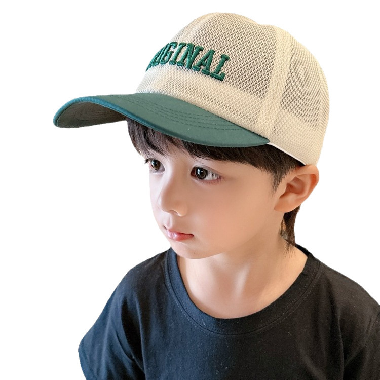 子供の帽子の夏のアヒルの舌の帽子の薄いネットの目の男の子の女の子の日よけの帽子の日焼け止めの野球帽の赤ちゃんの日よけの帽子|undefined