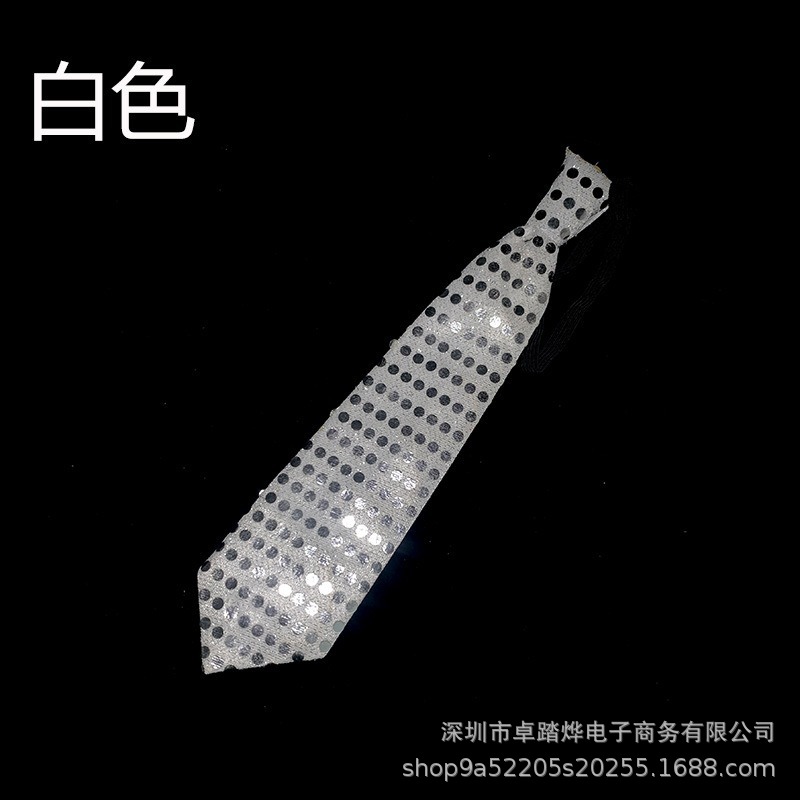 Corbata luminosa LED, lentejuelas intermitentes, corbata luminosa, concierto, reloj del día del niño, accesorios de atmósfera