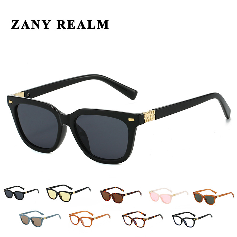 Nuevas gafas de sol transfronterizas, gafas de sol de personalidad retro, caja cuadrada, gafas planas de moda para hombres y mujeres de moda, se pueden combinar con miopía