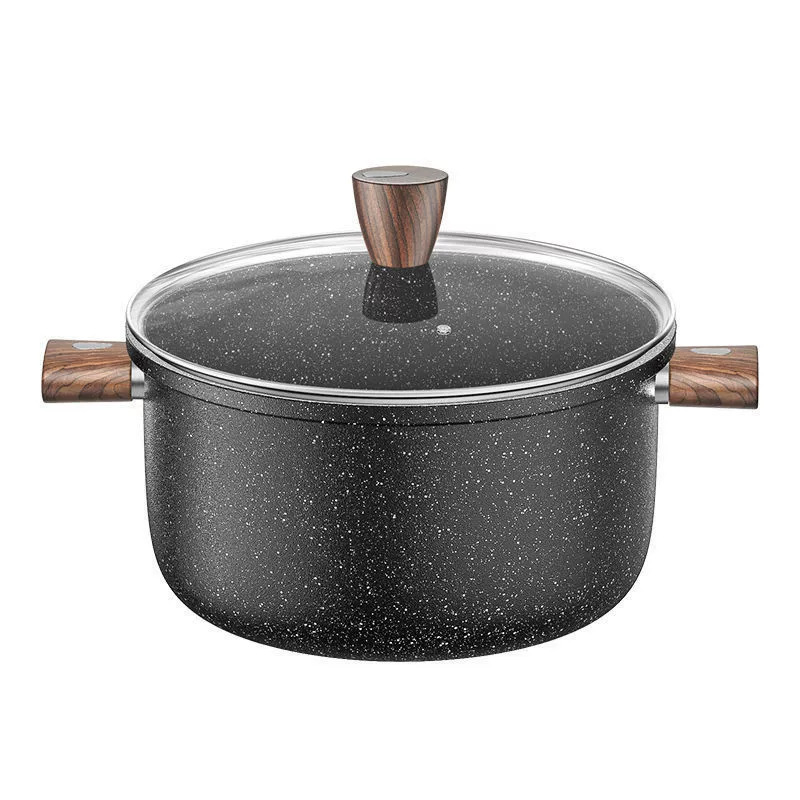 Olla de sopa de piedra médica caliente Olla antiadherente de dos orejas Olla de cocina Olla de estofado especial Estufa universal Olla antiadherente al vapor