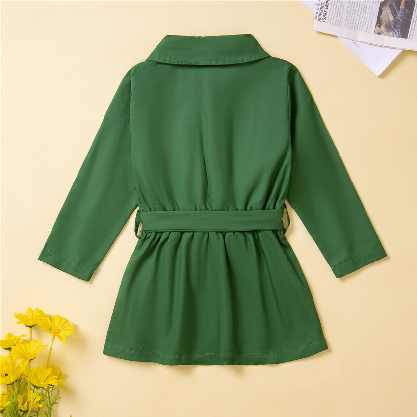 Casual Solid Color Bowknot Cotton Blend Polyester Girls Dresses display picture 2