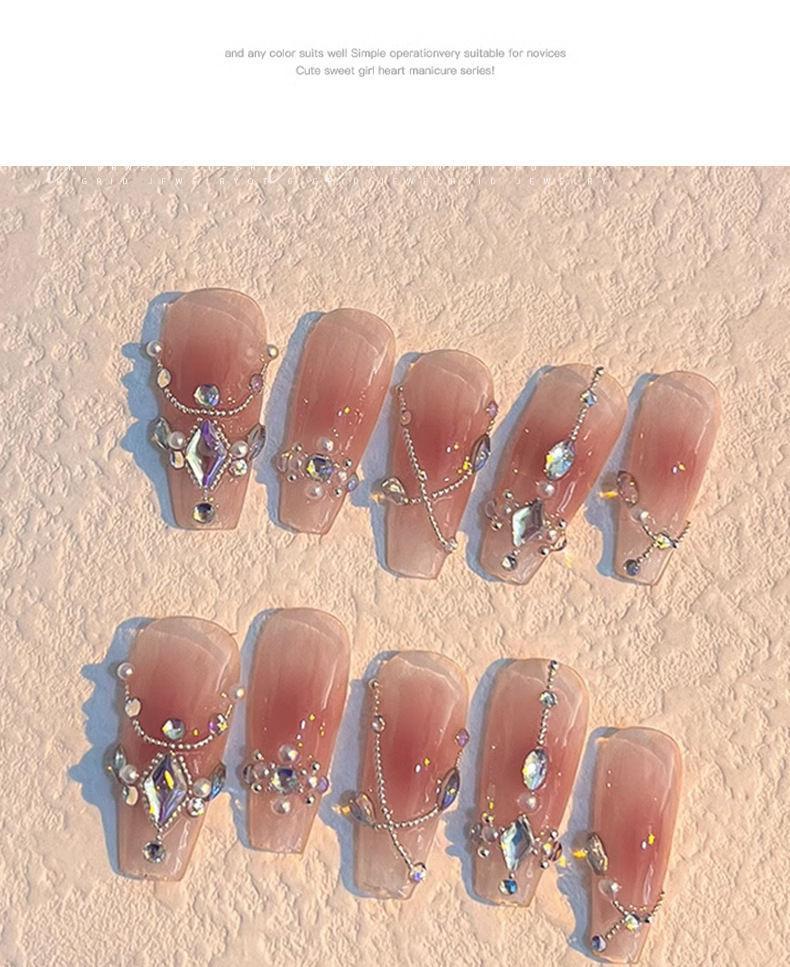 6-Compartment Mini Small Steel Beads Nail Art Decorations Small Gold and Silver Color Boxed Metal Beads DIY Nail Accessories Wholesale