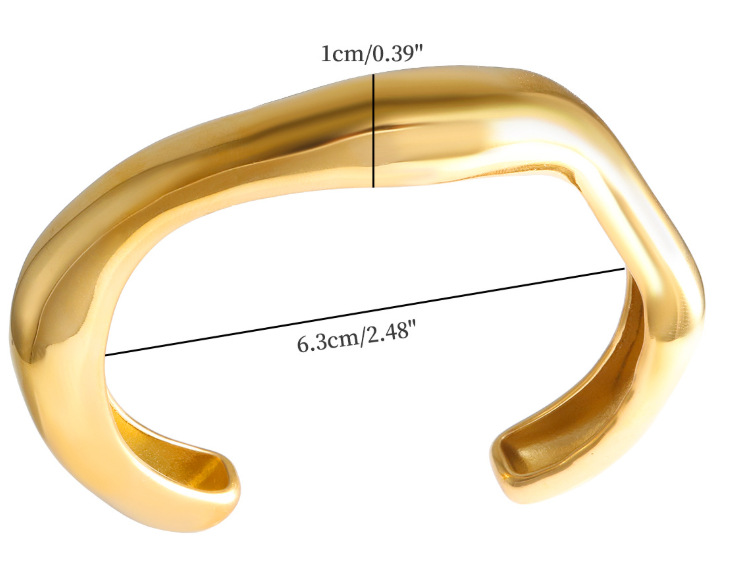 304 Stainless Steel Chain Material Modern Style Simple Style Geometric 304 Stainless Steel Bangle In Bulk