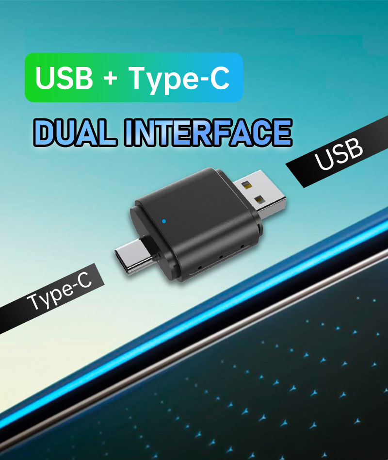 Cross-border carplay box wired to wireless double-headed wireless carplay adapter car machine interconnection box