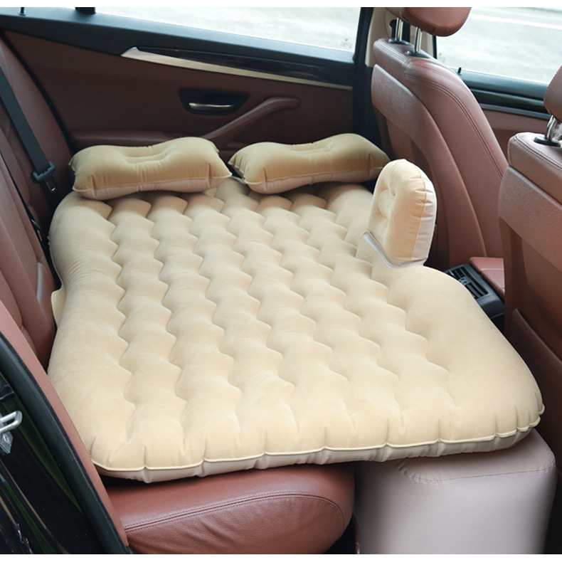 Car Inflatable Bed, Home and Car Outdoor Dual-Purpose Inflatable Bed, Thickeneded Wave Pattern 138*80cm Car Inflatable Mattress