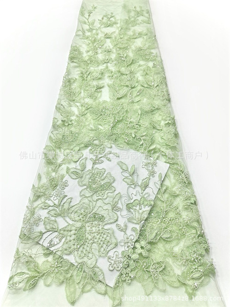Nuevo cordón de hebra esquinilla bordada cuentas vestido de cumpleaños vestido de boda comercio exterior transfronterizo al por mayor tela bordada de perlas image 8