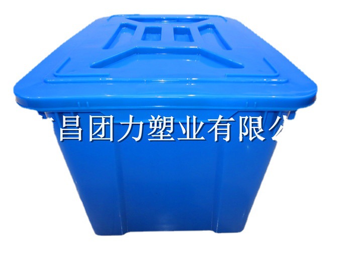 江西685带盖塑料箱物流周转胶箱长方形加厚周转箱