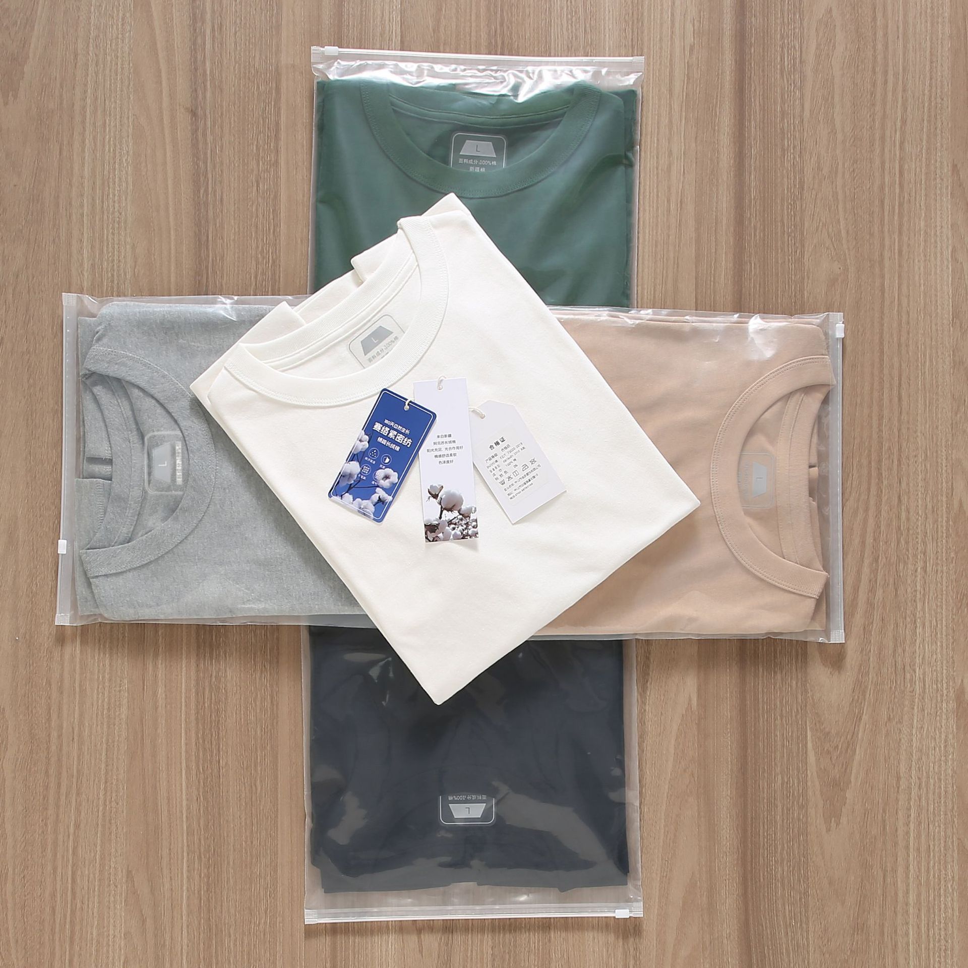 Camiseta de algodón grueso estilo americano de 300 g para hombre, camiseta básica de manga corta estilo japonés con cuello redondo, marca de moda.