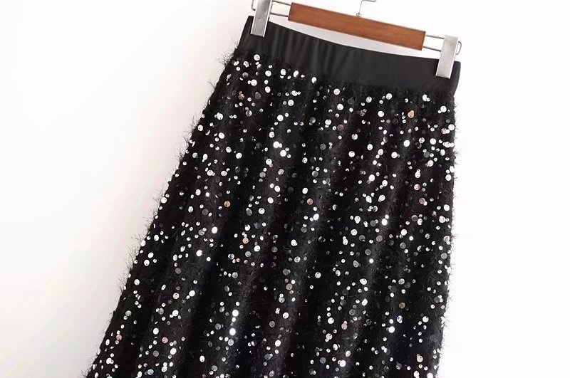 Sequined Inlaid Skirt NSXFL103298