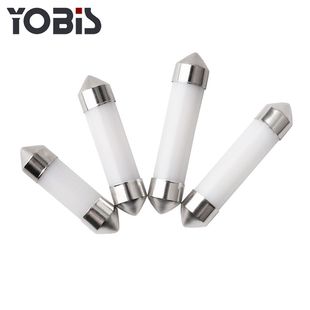 Ubis car LED reading light roof light double tip through tube ceramic 31/36/39/41mm COB White Light