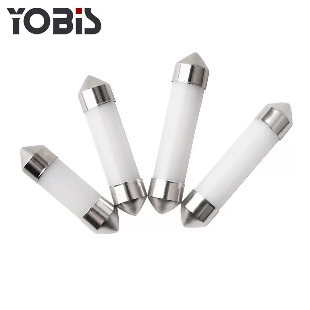 优彼斯汽车LED 阅读灯车顶灯双尖透管陶瓷 31/36/39/41mm COB白光