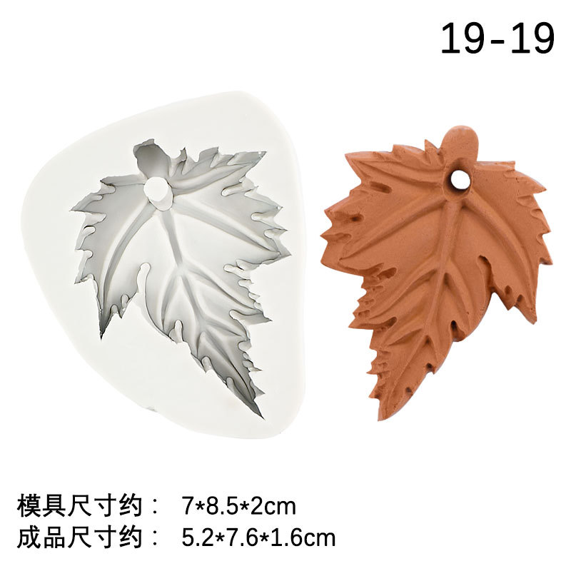 Molde de Silicona para Colgantes de Resina con Forma de Hoja de Arce, Decorativo, para Auto y Aromaterapia