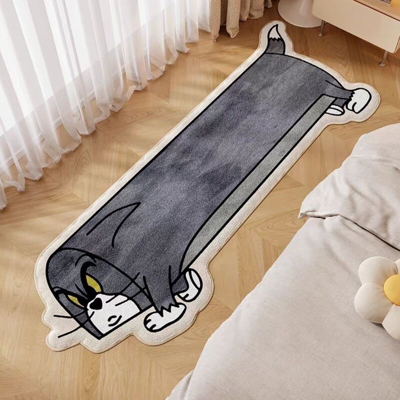 Tom Cat Carpet, Tom and Jerry Imitation Cashmere, Creative Special-Shaped Tom Bedside Rug, Bedroom Stairway Floor Mat Tom Cat Carpet, Tom and Jerry Imitation Cashmere, Creative Special-Shaped Tom Bedside Rug, Bedroom Stairway Floor Mat