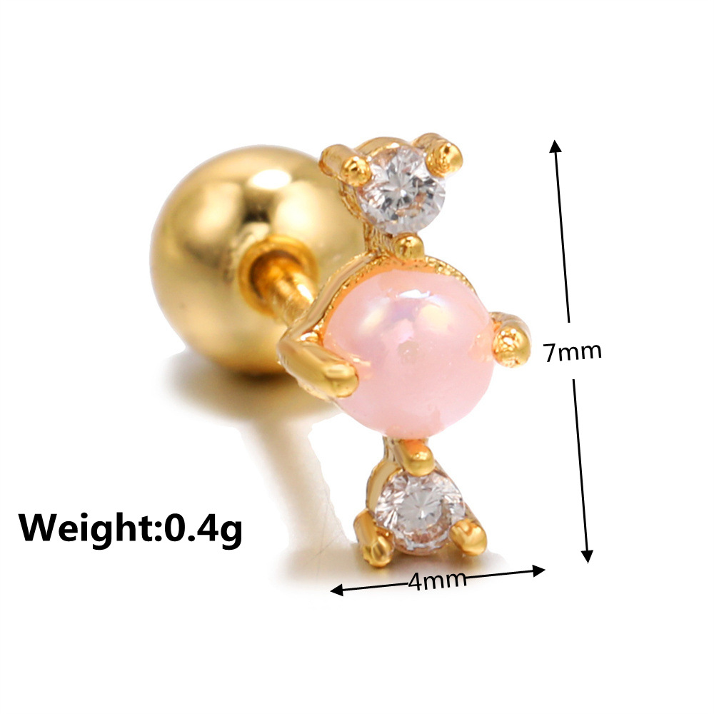 Fashion Ice Cream Candy Series Heart-shape Copper Earrings Wholesale display picture 5