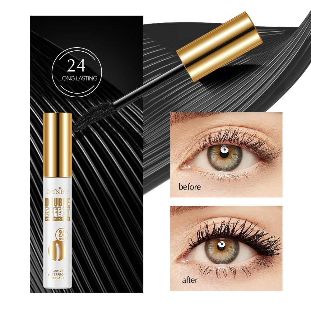 DAISIBO oro 24 horas impermeable, anti-transpiración, fácil de quitar el maquillaje, no se desvanece, grueso y estirado, crema parapilación de rizos naturales.