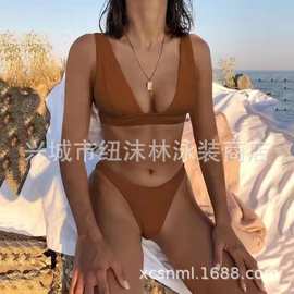 swimmart性感三点式比基尼泳衣欧美BIKINI泳装