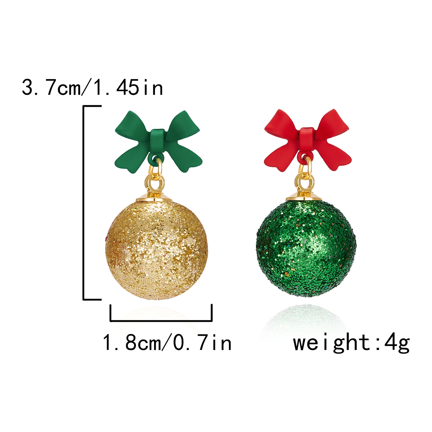 10g Weight Christmas Festival Women's Gender Cute Style Cute Stud Earrings 无