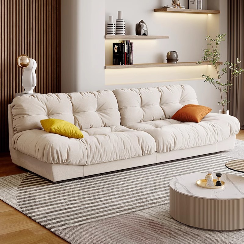 Italian Light Luxury Cream Fengyunduo Sofa Living Room Simple Modern Small Apartment Technology Fabric Household Straight Row Sofa