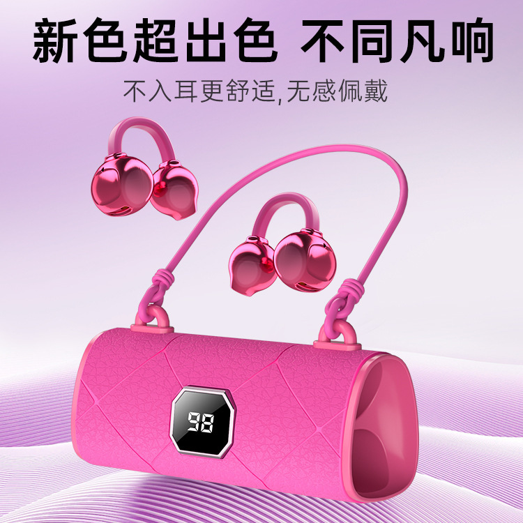 2025 New X22 Clip-On Bluetooth Headset Open-Type Non-In-Ear Carry-On High-Looking Noise Reduction Stereo Sound