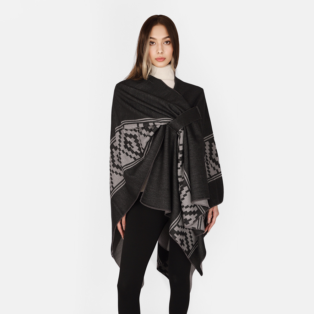 Amazon nuevo estilo multicolor bohemio estilo bifurcado y barra imitación chal de cachemira Europa y América versátil