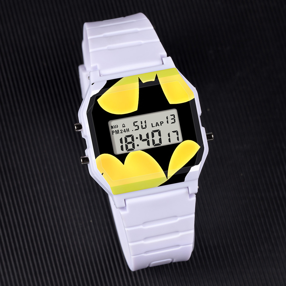 Tendencia de estudiantes de secundaria cronometrador de dibujos animados relojes electrónicos alarma deportiva al aire libre nocturna relojes electrónicos al por mayor