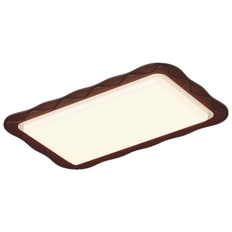 [Seleccionado] Lámpara principal de estilo antiguo, lámpara de techo de grano de madera de nogal, base decorativa de madera maciza redonda para habitación retro de estilo japonés