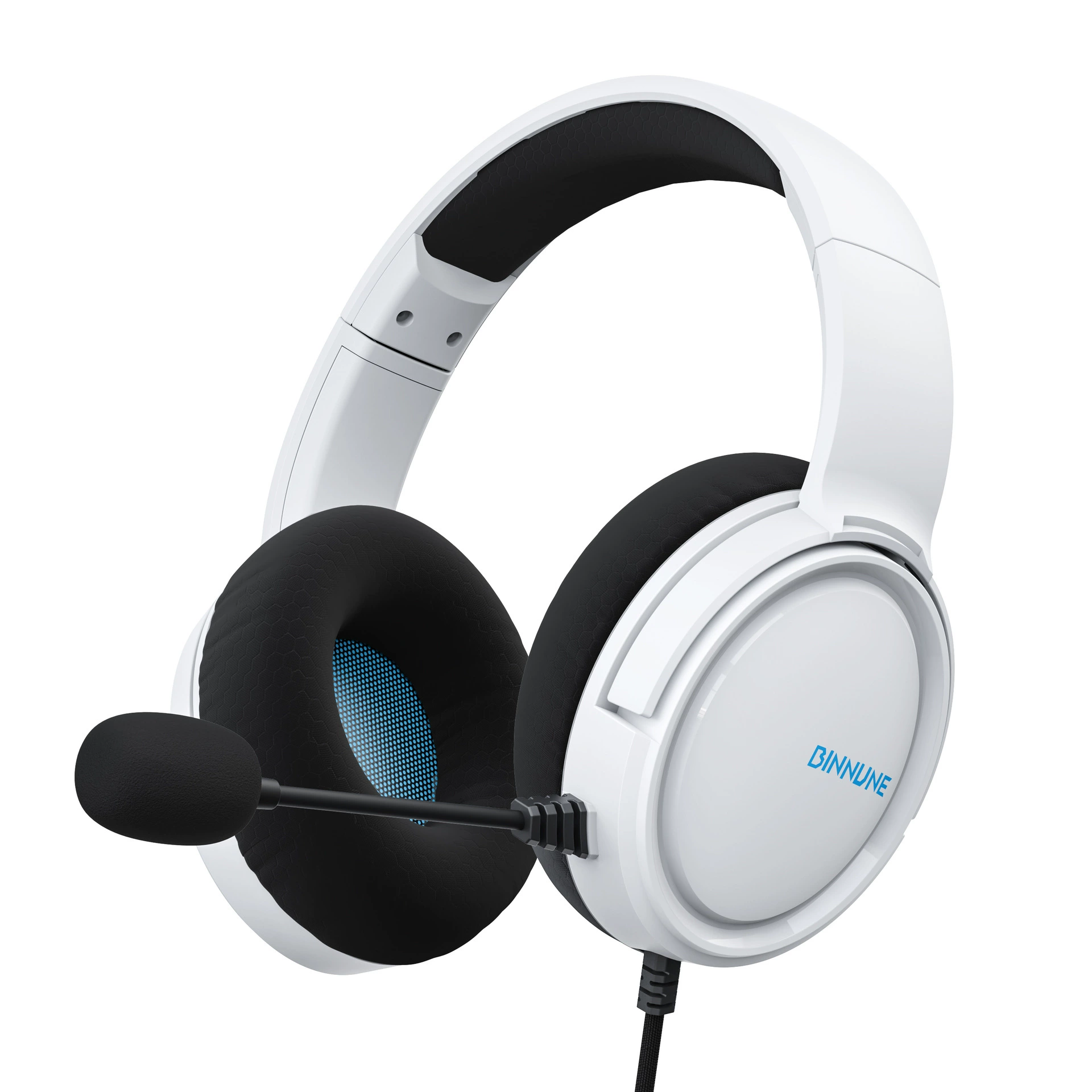 Игровая гарнитура BINNUNE BG02 с микрофоном, накладные полноразмерные проводные наушники, совместимы с PS/PC/Xbox