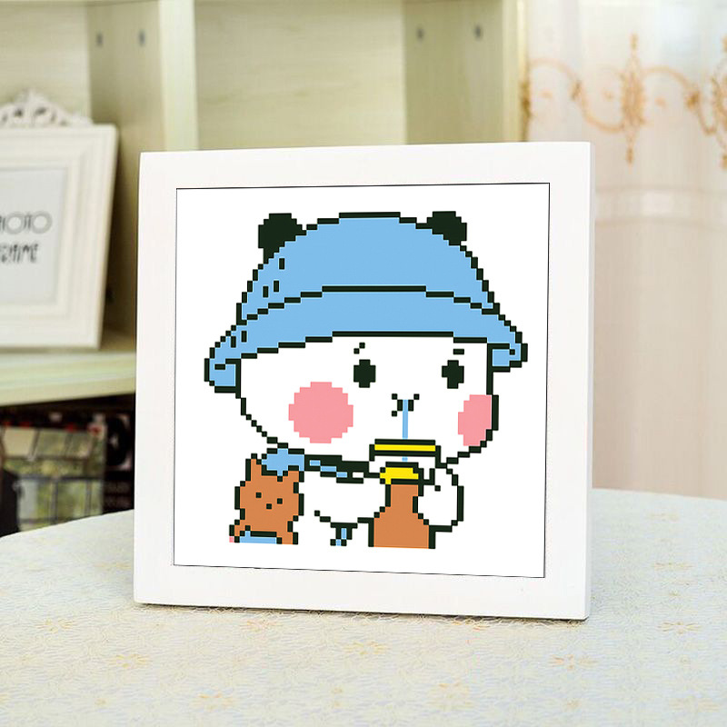 【Colección con marco】Auténtico punto de cruz de la Mona Lisa, punto de cruz infantil con dibujos animados. image 28