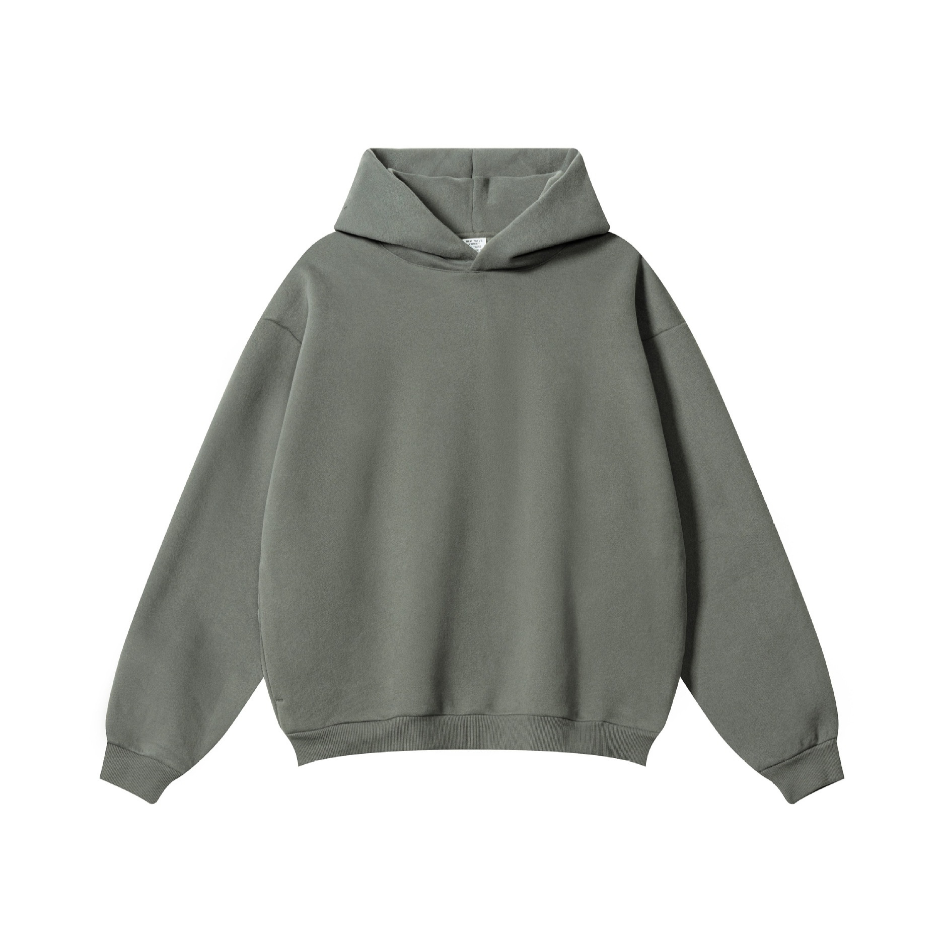 Herrenbekleidung High Street Trend Casual Basic Style Einfarbig Plus Samt Locker gestrickte Sportmütze Pullover Hoodies_voghion.com
