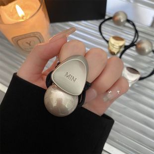 Niche Fashion Elegant Bead Hair Ring Autumn and Winter New High Elastic Durable Rubber Band Women's Ponytail Hair Accessories Hair Rope