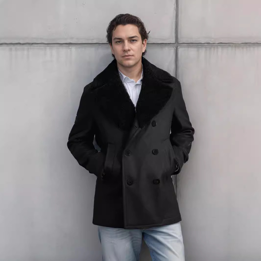 2024 herfst en winter double breasted katoen kasjmier Britse heren slim fit wollen jas_voghion.com